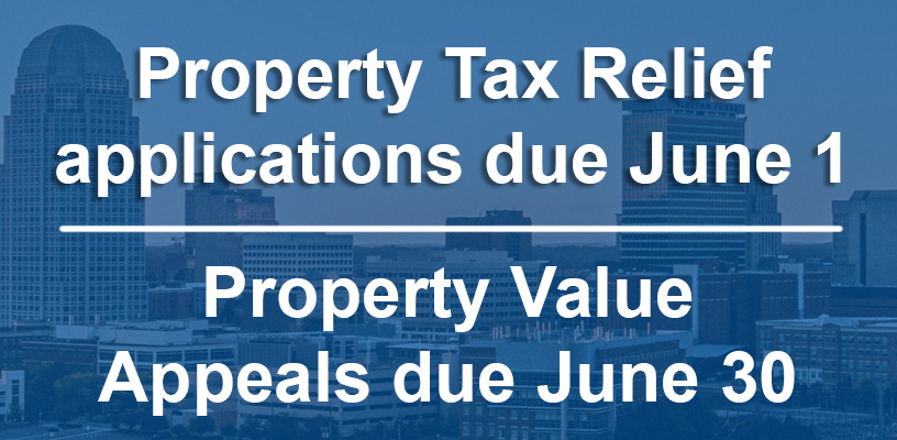 Property Tax Appeal and Relief Deadlines Near  